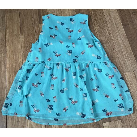 The Nines‎ by HATCH Green Floral Chiffon V Neck Maternity Tank Top Size Small - Picture 4 of 4